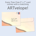 Load image into Gallery viewer, The envelope for Tree-Free’s Millennial With Kombucha card, along with the following text: “Every Tree-Free 5x7 card comes with a matching ARTvelope!”
