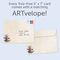 Load image into Gallery viewer, The envelope for Tree-Free’s Hawaii Lei card, along with the following text: “Every Tree-Free 5x7 card comes with a matching ARTvelope!”
