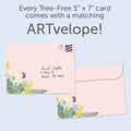 Load image into Gallery viewer, The envelope for Tree-Free’s Best Moments card, along with the following text: “Every Tree-Free 5x7 card comes with a matching ARTvelope!”
