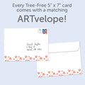 Load image into Gallery viewer, The envelope for Tree-Free’s Forget The Rest card, along with the following text: “Every Tree-Free 5x7 card comes with a matching ARTvelope!”
