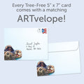 Load image into Gallery viewer, The envelope for Tree-Free’s Otterly Amazing card, along with the following text: “Every Tree-Free 5x7 card comes with a matching ARTvelope!”
