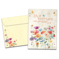 Load image into Gallery viewer, The cover of Tree-Free&#39;s Spring Singing card, along with its matching envelope.
