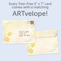 Load image into Gallery viewer, The envelope for Tree-Free’s Get Up and Go card, along with the following text: “Every Tree-Free 5x7 card comes with a matching ARTvelope!”
