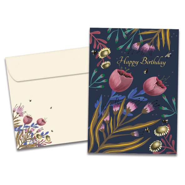 The cover of Tree-Free's Beauty and Grace card, along with its matching envelope.