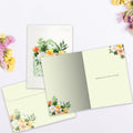 Load image into Gallery viewer, The inside of Tree-Free’s Lots of Luck card, with the cover and envelope in the background.
