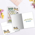 Load image into Gallery viewer, The inside of Tree-Free’s Dad&#39;s Tools Birthday card, with the cover and envelope in the background.
