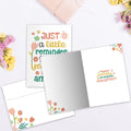 Load image into Gallery viewer, The inside of Tree-Free’s Amazing Reminder Daughter card, with the cover and envelope in the background.
