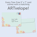 Load image into Gallery viewer, The envelope for Tree-Free’s Little Things Mom card, along with the following text: “Every Tree-Free 5x7 card comes with a matching ARTvelope!”
