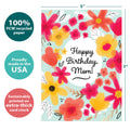 Load image into Gallery viewer, The cover of Tree-Free’s Little Things Mom card with lines demonstrating its 5x7 dimensions, along with the following text: “100% PCW recycled paper, proudly made in the USA, sustainably printed on extra-thick card stock”
