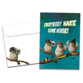 Load image into Gallery viewer, The cover of Tree-Free&#39;s Make Some Noise Son card, along with its matching envelope.
