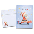 Load image into Gallery viewer, The cover of Tree-Free&#39;s Ho Ho Ohm card, along with its matching envelope.
