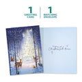 Load image into Gallery viewer, The cover and inside of Tree-Free’s Oh Holy Night card, along with the following text: “1 greeting card, 1 matching envelope”
