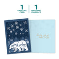 Load image into Gallery viewer, The cover and inside of Tree-Free’s Sweet Polar Wishes card, along with the following text: “1 greeting card, 1 matching envelope”
