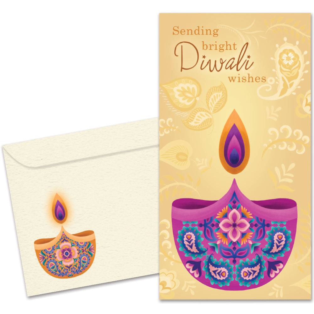 Sending Bright Wishes Single Money Holder Card