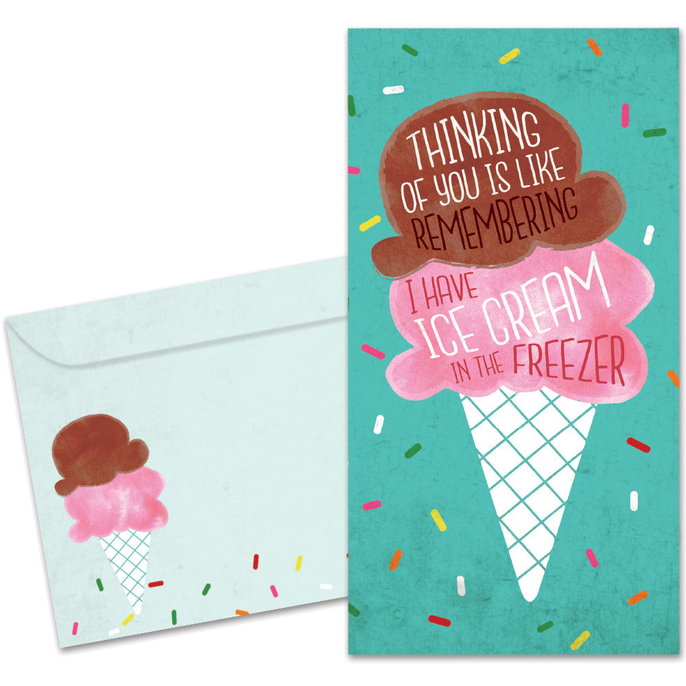 Freezer Ice Cream Single Money Holder Card