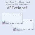 Load image into Gallery viewer, Pink Floral Star Single Money Holder Card
