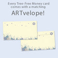 Load image into Gallery viewer, Blue Floral Star Single Money Holder Card
