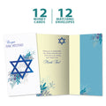 Load image into Gallery viewer, Blue Floral Star Money Holder Card 12 Pack
