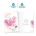 Load image into Gallery viewer, The cover and inside of Tree-Free’s Strength and Courage card, along with the following text: “6 greeting cards, 6 matching envelopes”
